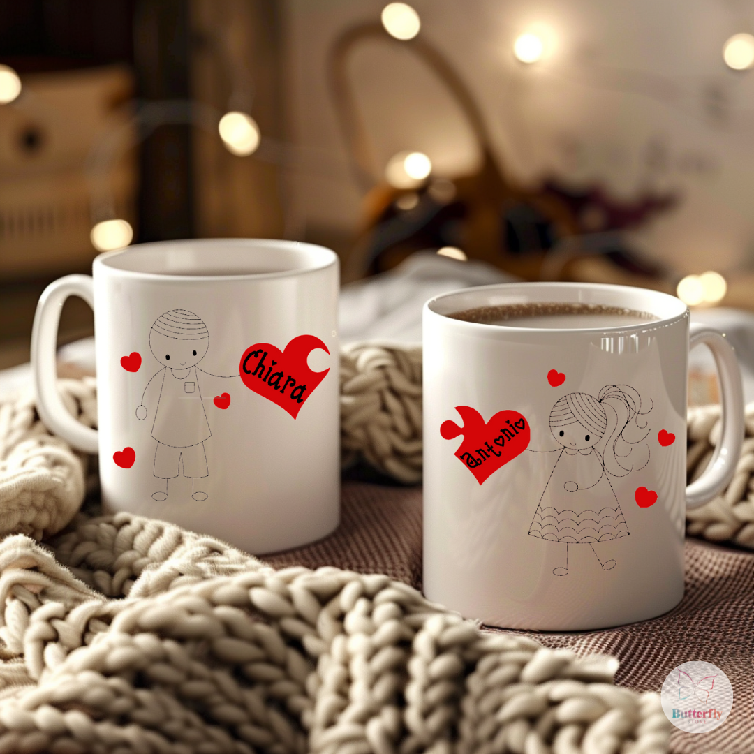 Coppia Di Tazze Personalizzate Per San Valentino