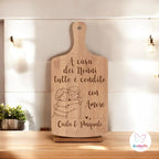 Tagliere in Bambù Personalizzato con Frase e Nomi - Festa dei Nonni