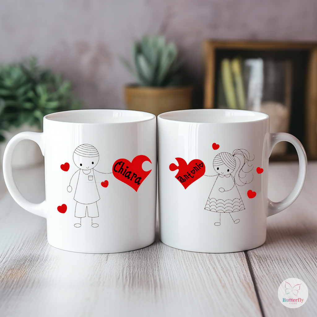 Coppia Di Tazze Personalizzate Per San Valentino
