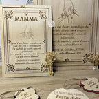 Quadro Personalizzato Festa della Mamma In Legno Con Nomi