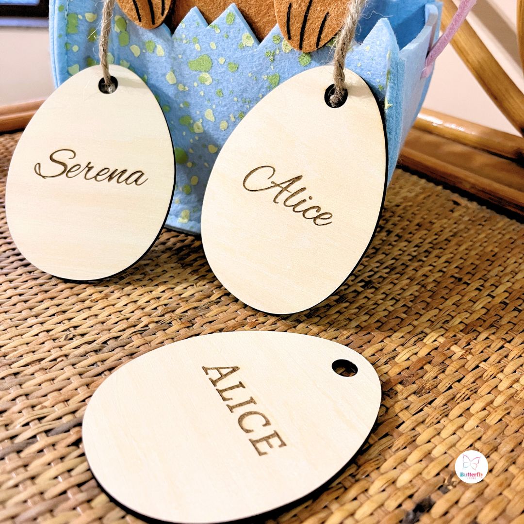 Tag Ovetto Di Pasqua In Legno Personalizzato
