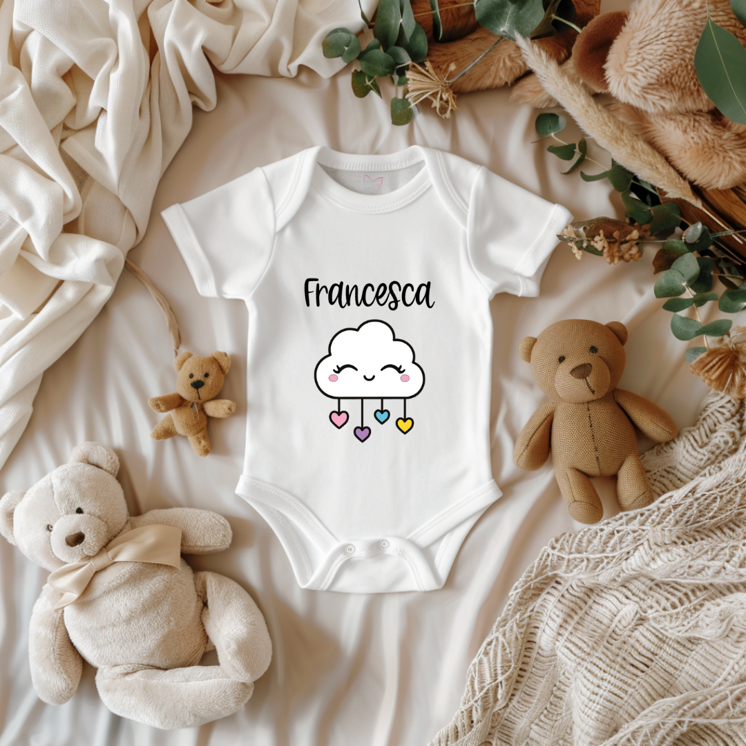Body Per Neonati Personalizzato Con Nome - Fantasie Varie