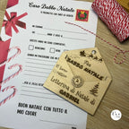 Busta Porta Lettera in legno per Babbo Natale, con Nome – Letterina Natalizia Inclusa