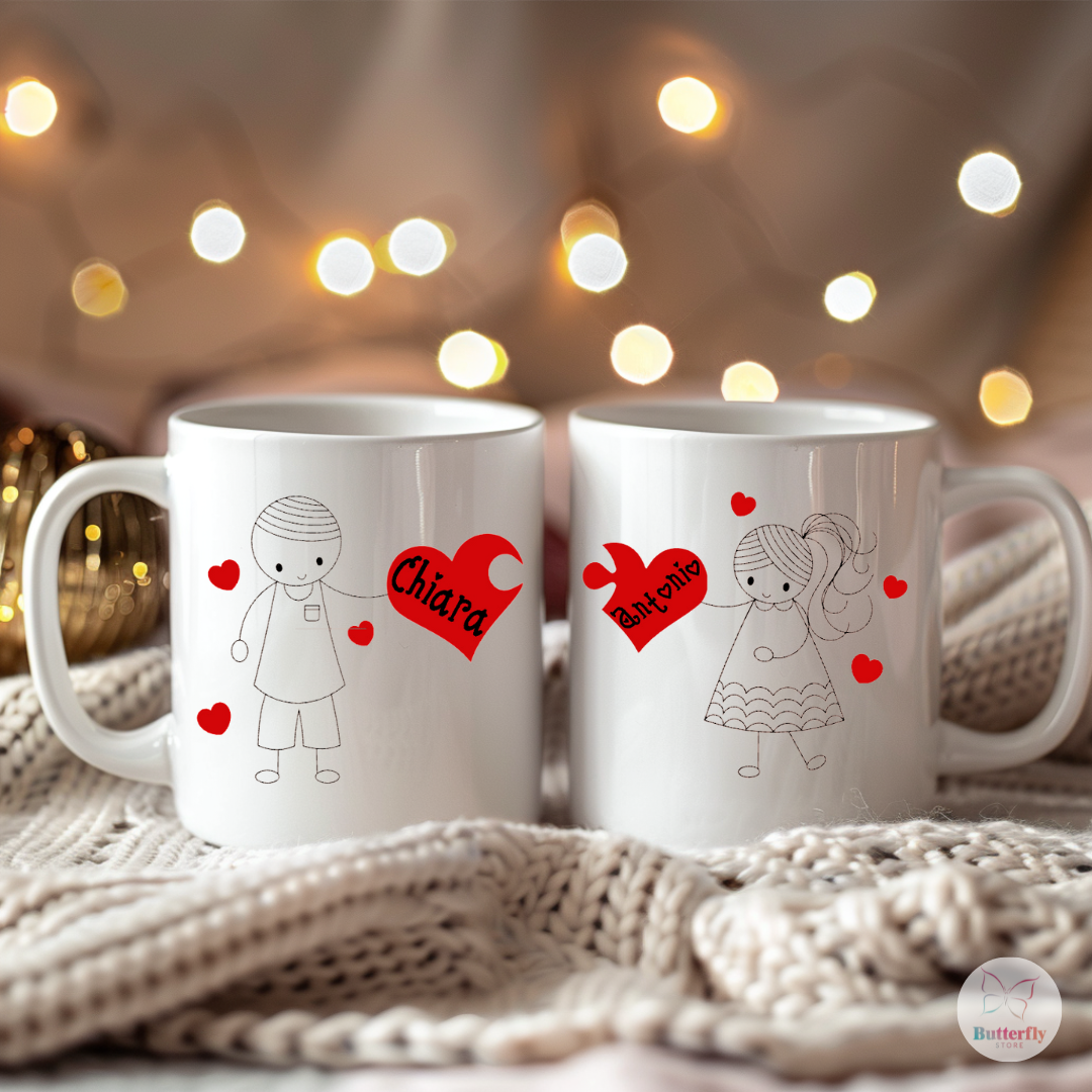 Coppia Di Tazze Personalizzate Per San Valentino