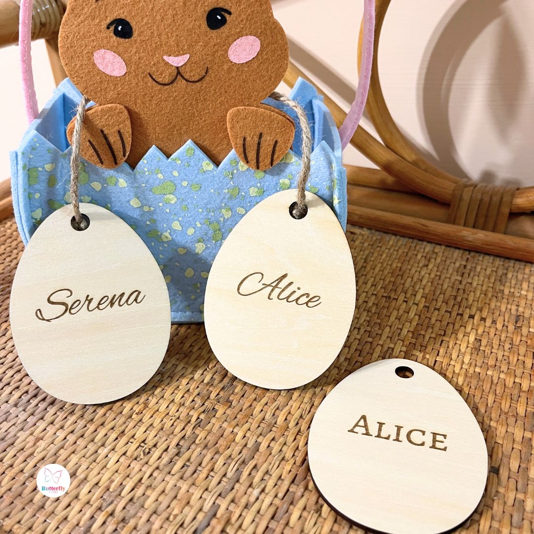 Tag Ovetto Di Pasqua In Legno Personalizzato