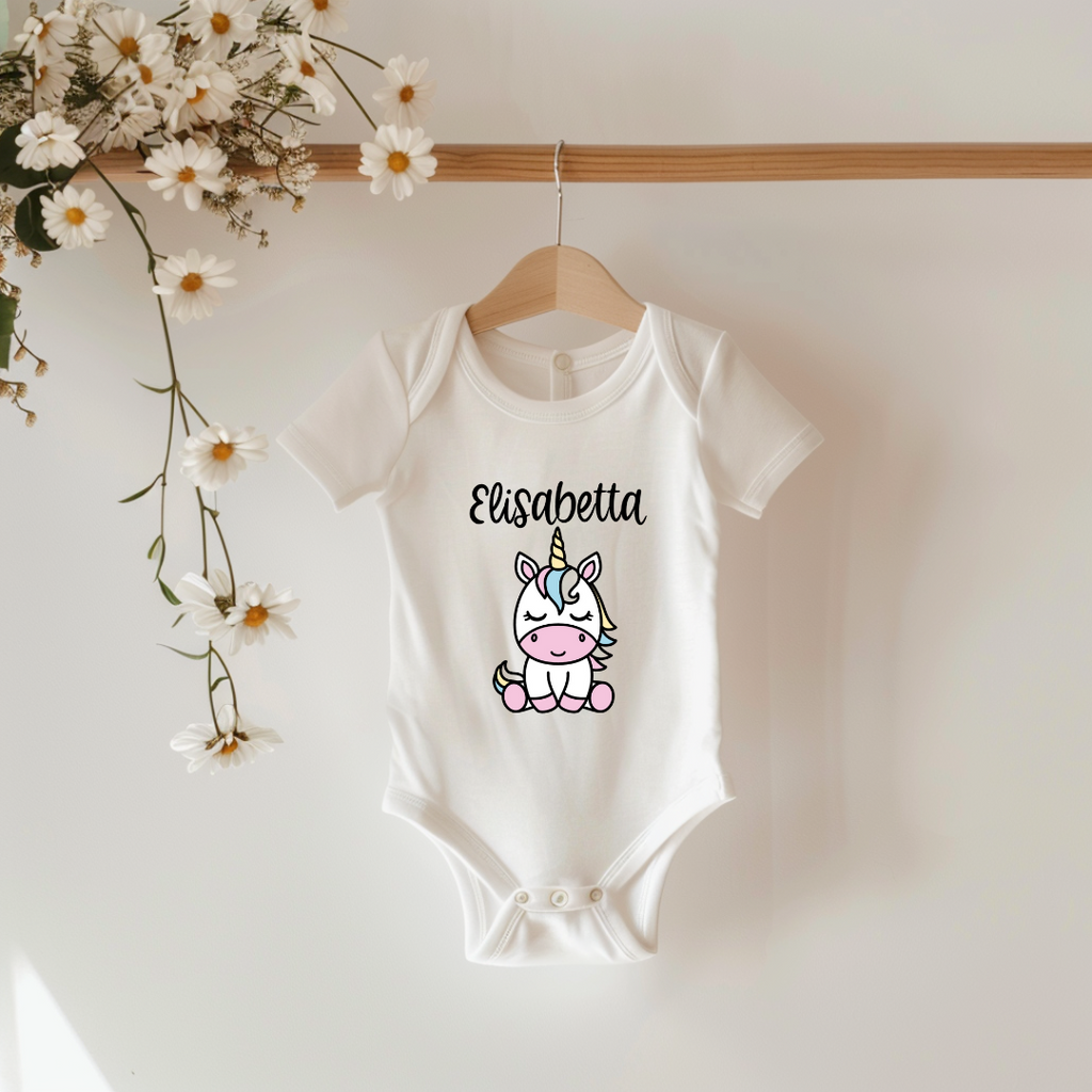 Body Per Neonati Personalizzato Con Nome - Fantasie Varie
