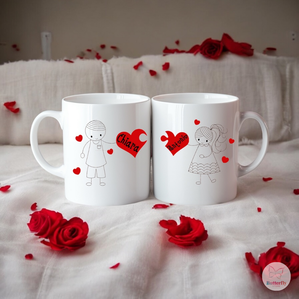 Coppia Di Tazze Personalizzate Per San Valentino