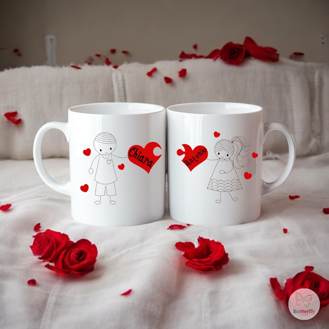 Coppia Di Tazze Personalizzate Per San Valentino