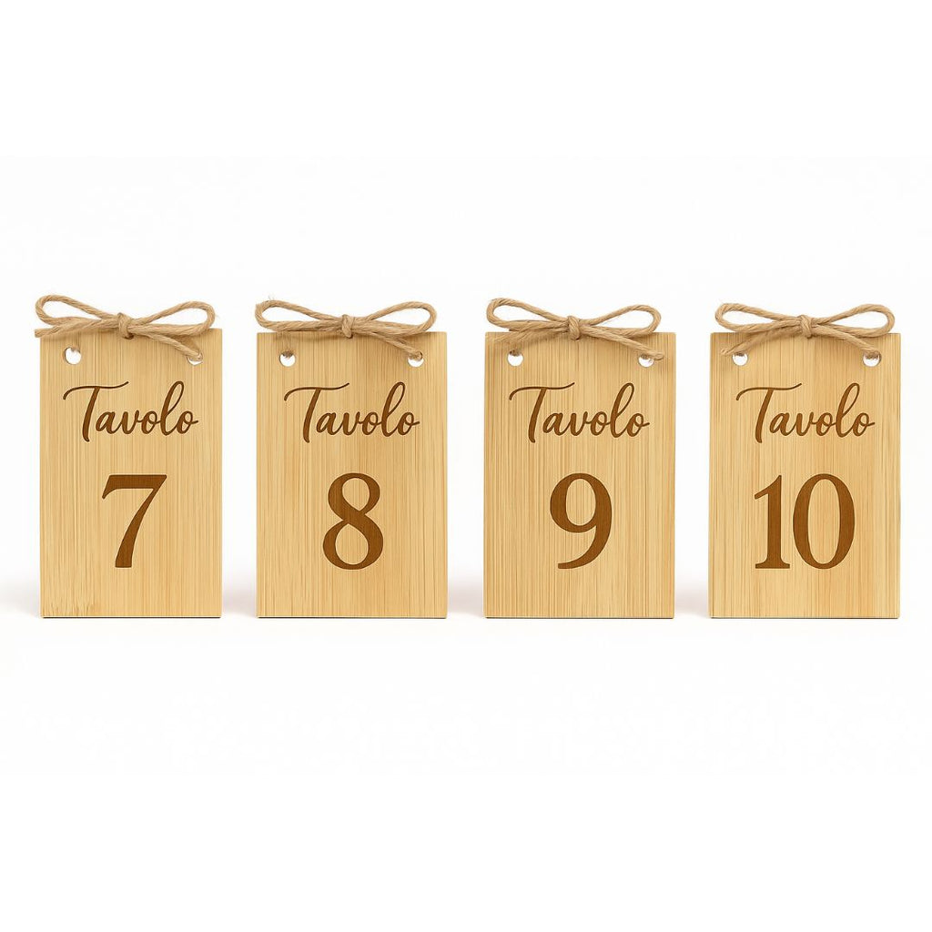 Set 10 Segnaposto in Legno per Tavoli – Personalizzabili con Logo per Matrimoni, Eventi, Ristoranti, Locali, Bistrot ecc.