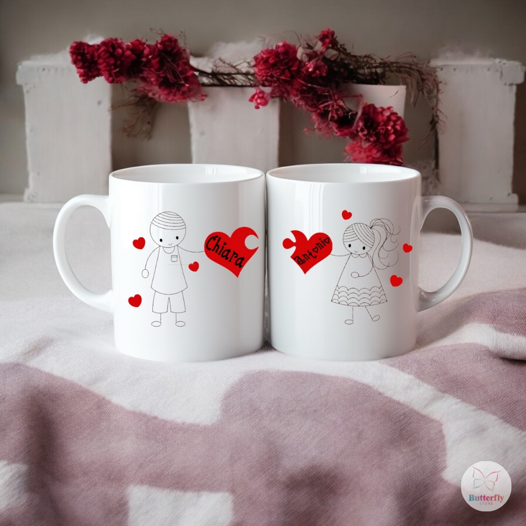 Coppia Di Tazze Personalizzate Per San Valentino