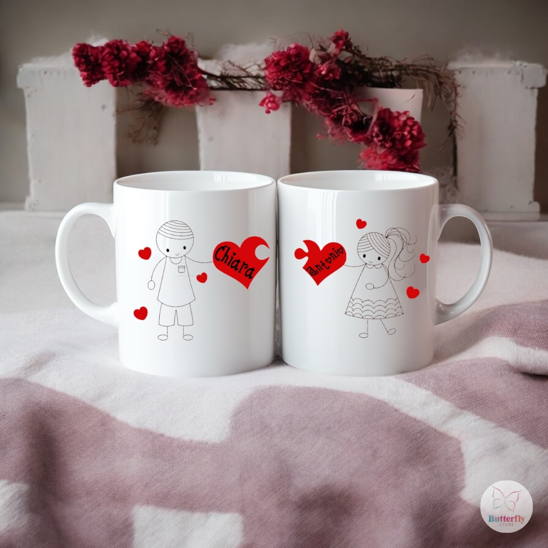 Coppia Di Tazze Personalizzate Per San Valentino