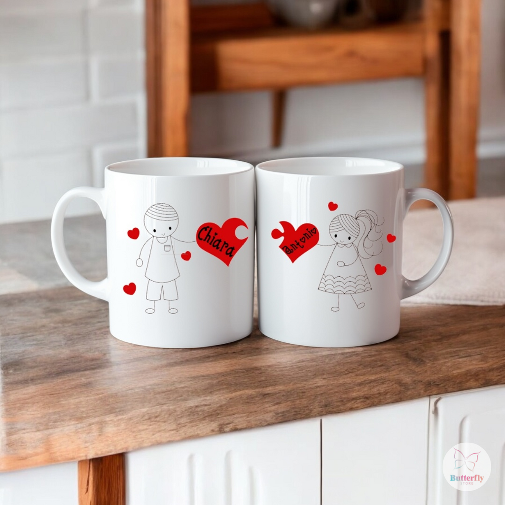 Coppia Di Tazze Personalizzate Per San Valentino