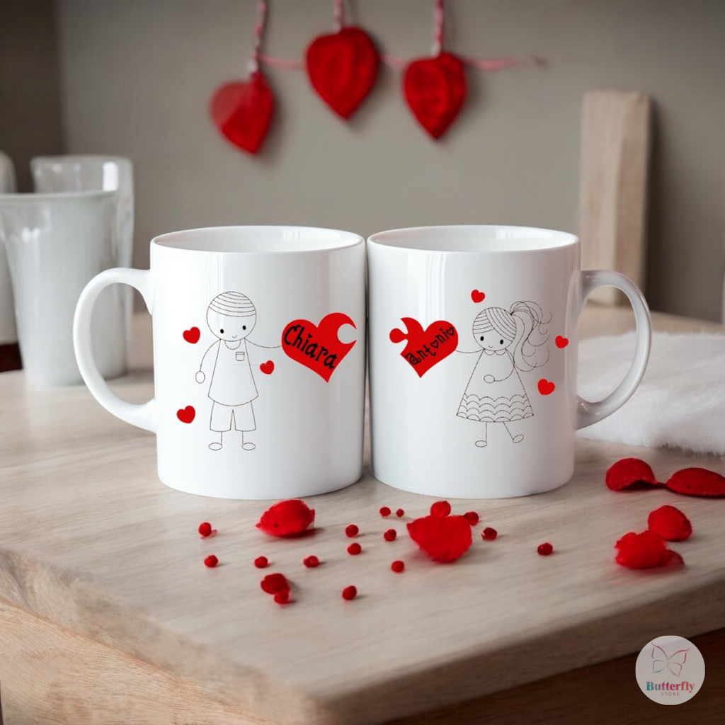 Coppia Di Tazze Personalizzate Per San Valentino