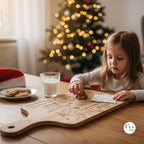 Vassoio di Natale per Babbo Natale, Personalizzabile con Nome – Tagliere in Bambù con Manico