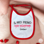 Bavaglino Personalizzato Il Mio Primo San Valentino Con Nome