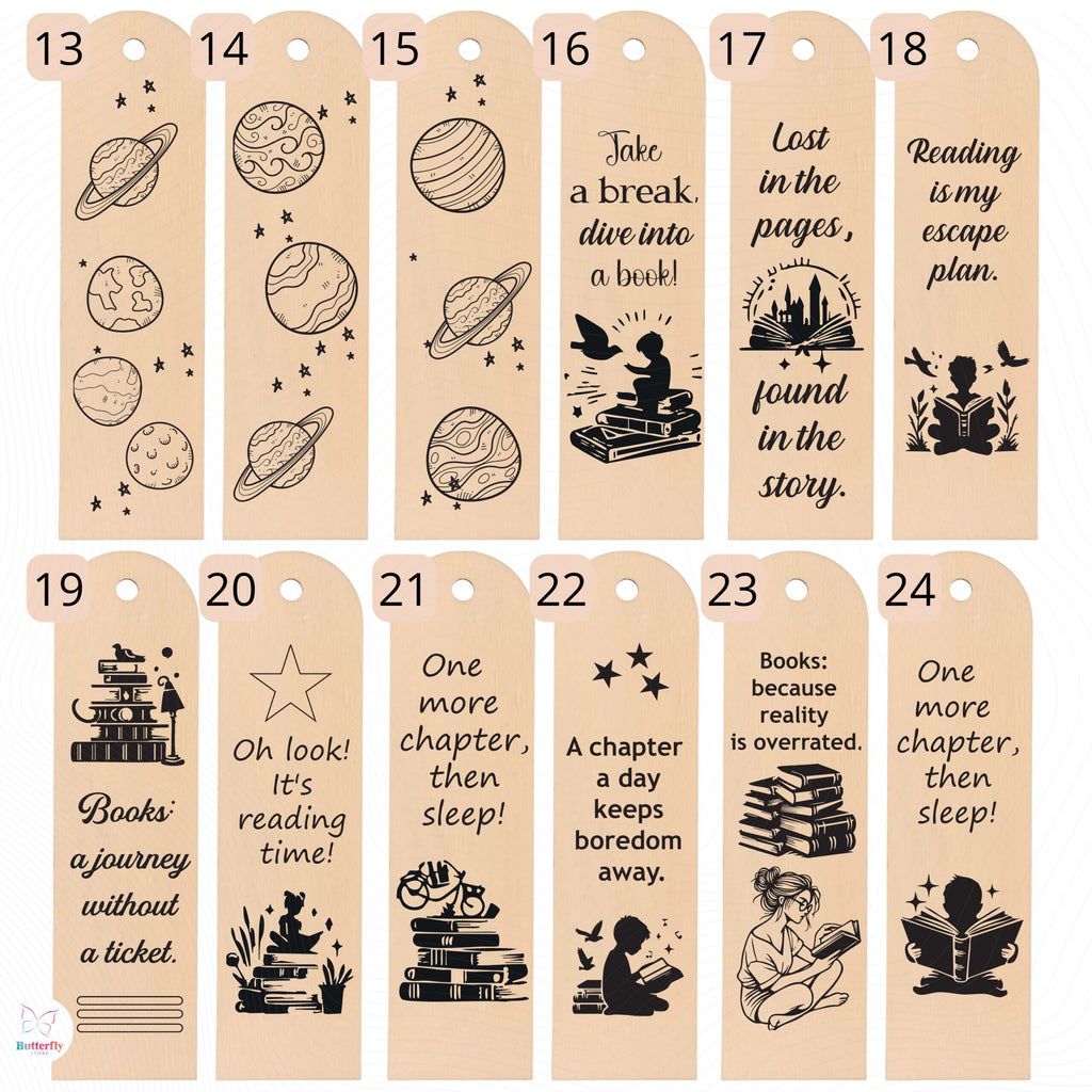 Segnalibro in Legno Personalizzabile con Incisione Sul Retro