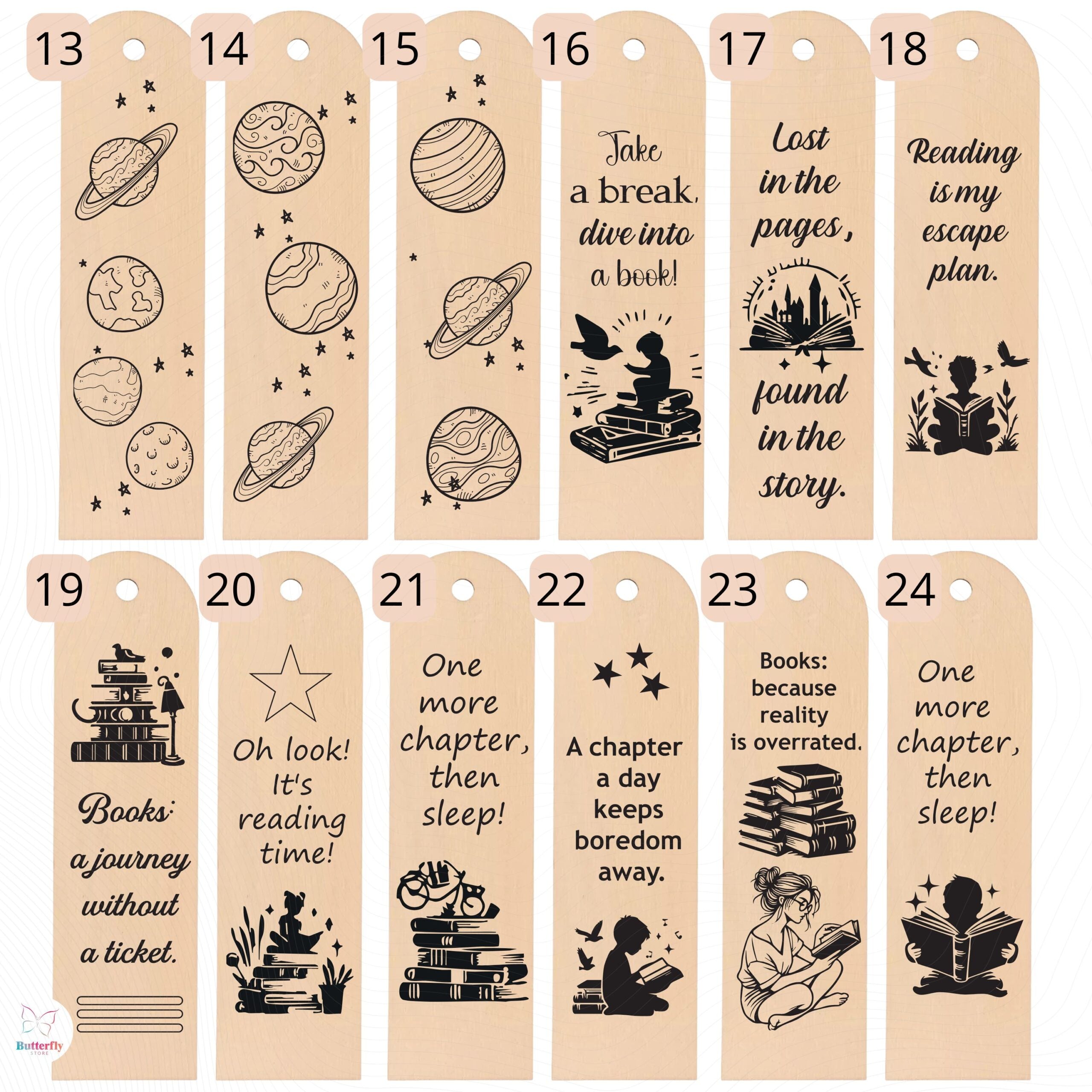 Segnalibro in Legno Personalizzabile con Incisione Sul Retro