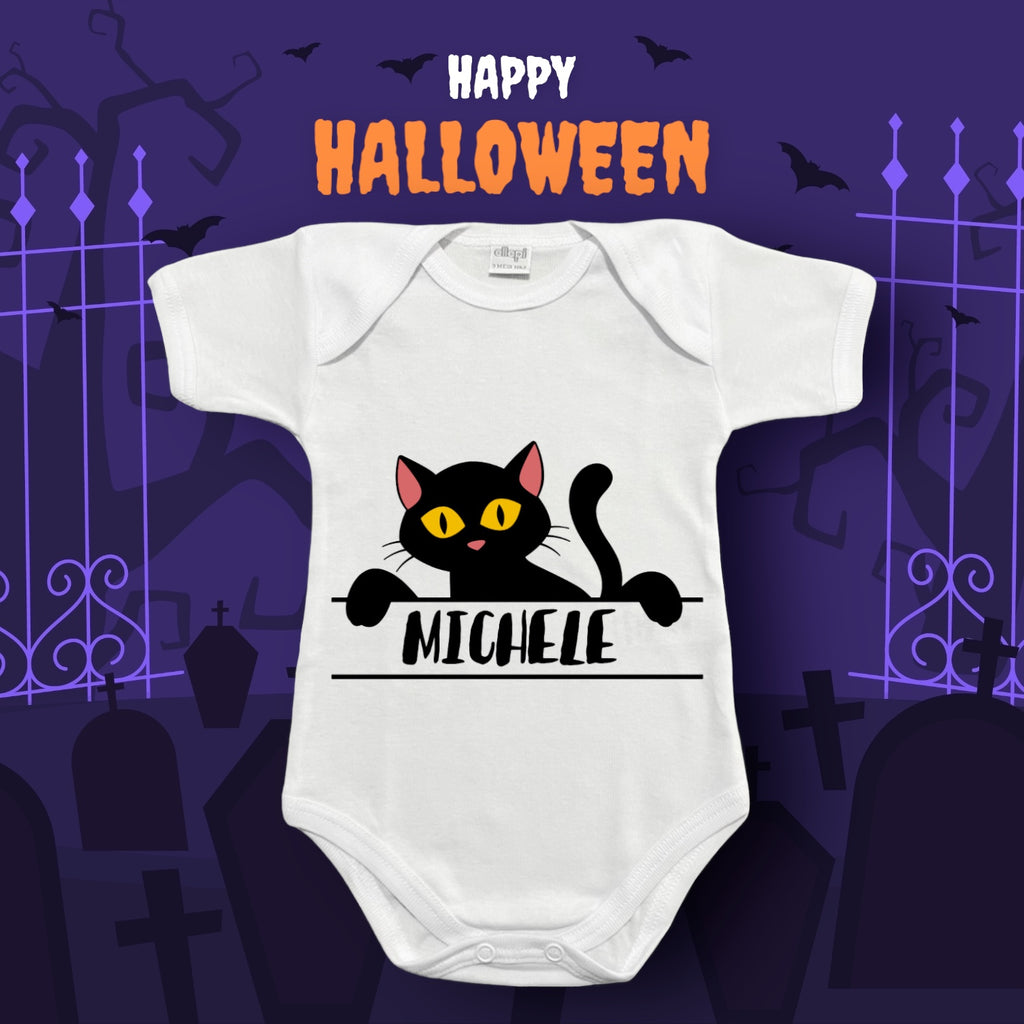 Halloween Body Neonati Gattino - Con Nome