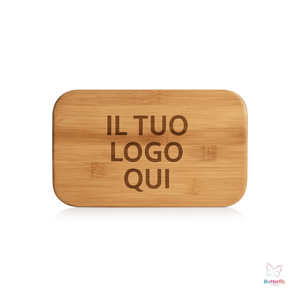 Tagliere in Bambù Personalizzato con Logo Aziendale 22x14 cm