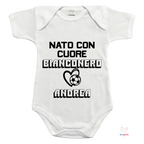 Body Neonato Juventus “Nato con Cuore Bianconero” – Personalizzato con Nome