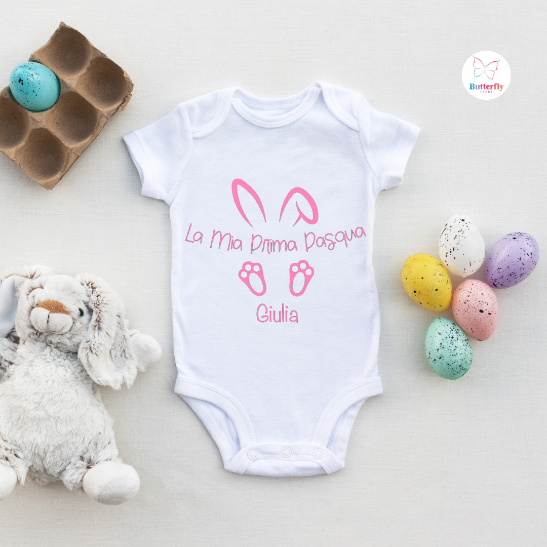 Baby Body La Mia Prima Pasqua - Personalizzabile Con Nome, Bimba