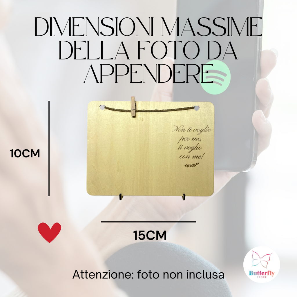 Porta Foto In Legno Personalizzato Con Dedica