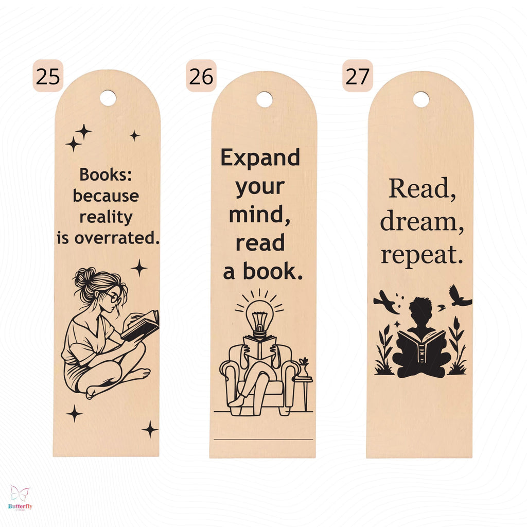 Segnalibro in Legno Personalizzabile con Incisione Sul Retro