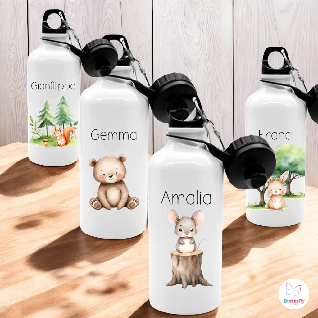 Borraccia Personalizzata 500ml - Animali nel Bosco