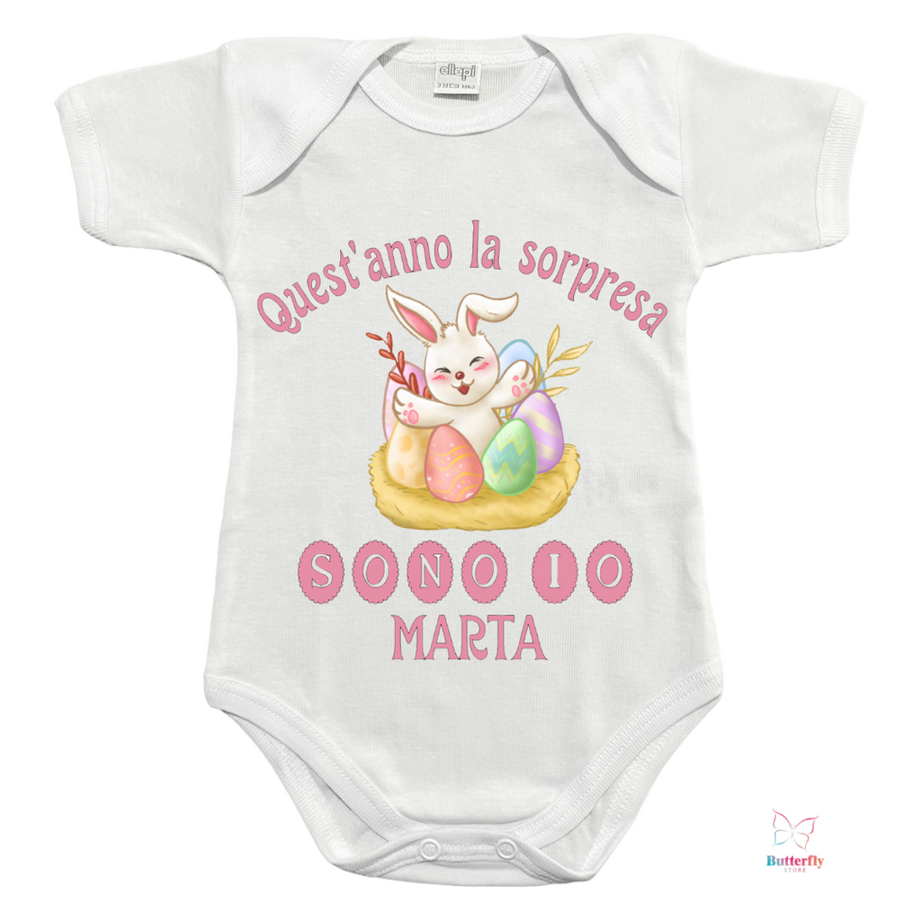 Baby Body Bimba "La Sorpresa Sono Io" Personalizzato