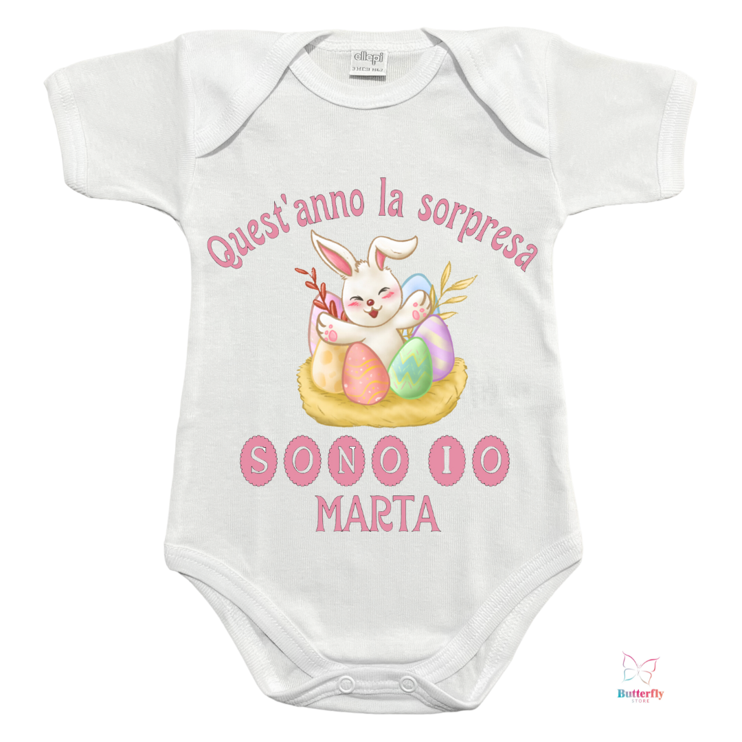 Baby Body Bimba "La Sorpresa Sono Io" Personalizzato