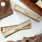 Astuccio In Legno Con Matite Colorate, Personalizzabile con Nome o Dedica