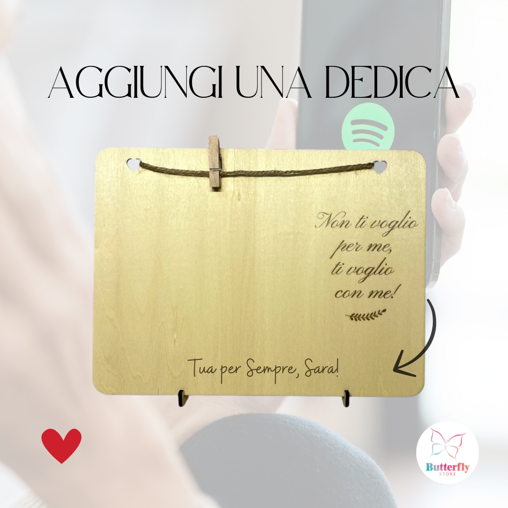 Porta Foto In Legno Personalizzato Con Dedica