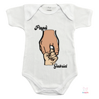 Baby Body Mani Intrecciate Festa Del Papà - Personalizzato Con Nomi