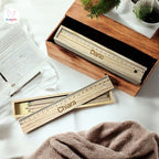 Astuccio In Legno Con Matite Colorate, Personalizzabile con Nome o Dedica