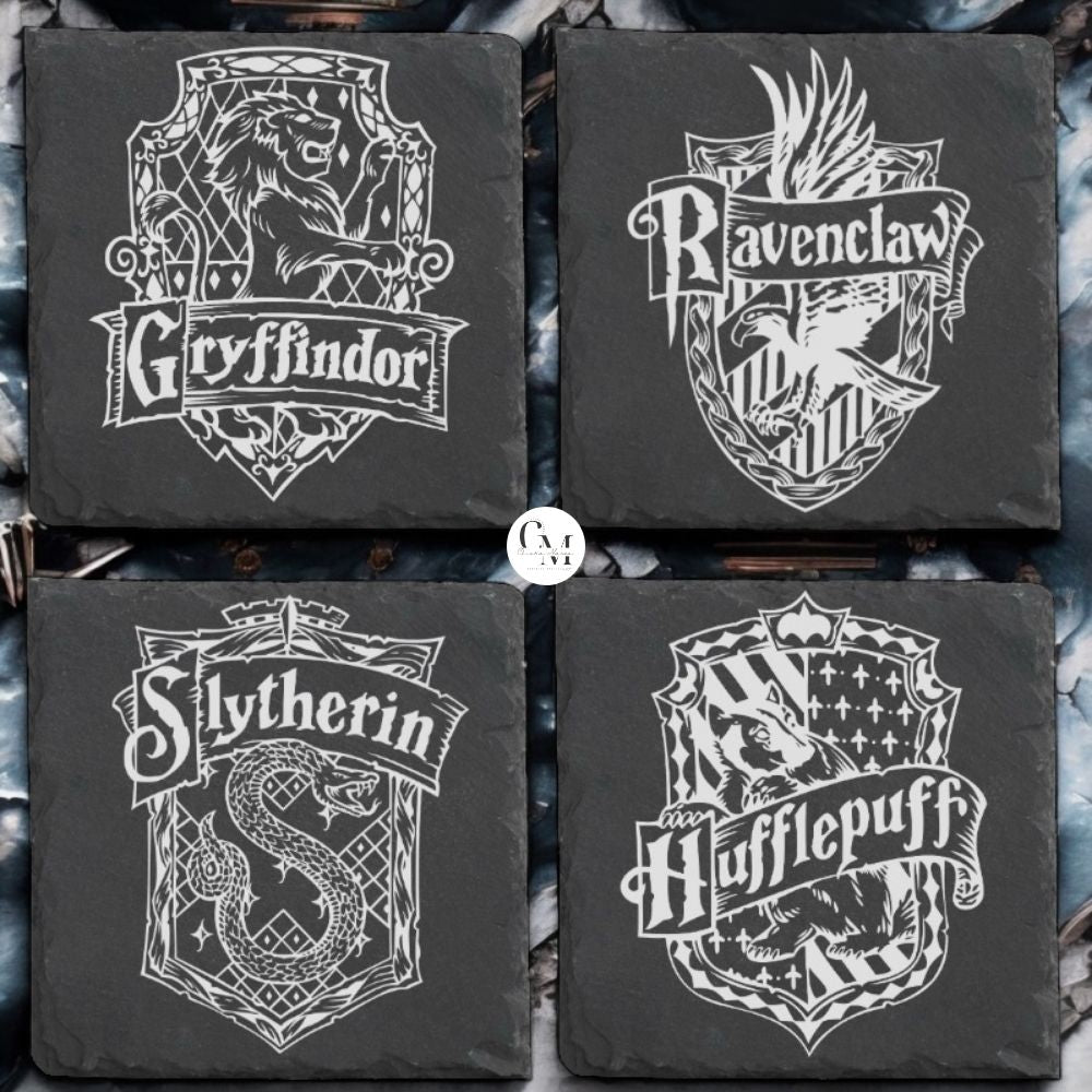 Sottobicchiere Harry Potter in Ardesia Nera Casata Serpeverde