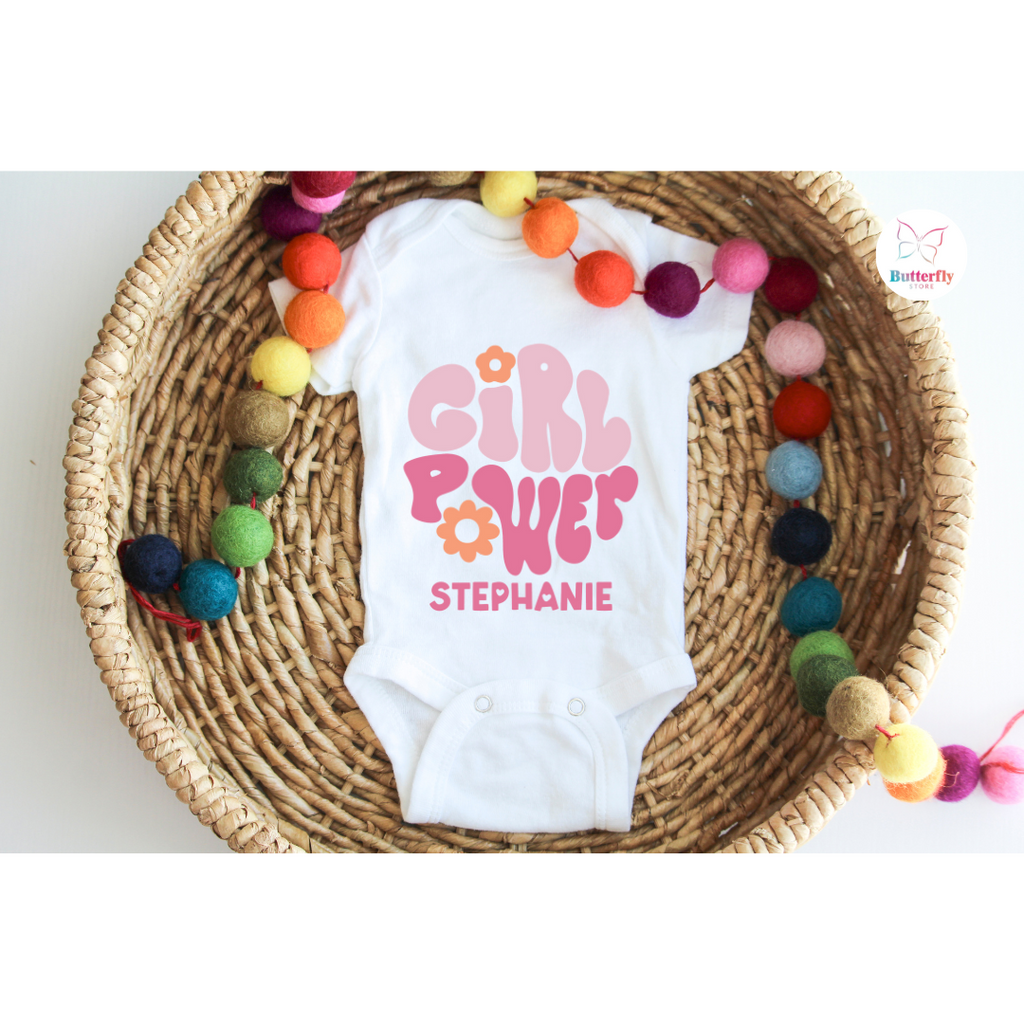 Baby Body Girl Power - Personalizzato Con Nome