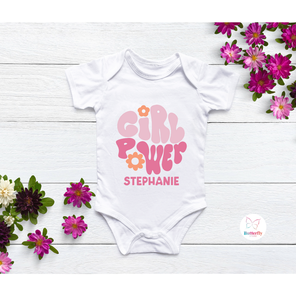 Baby Body Girl Power - Personalizzato Con Nome