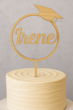 Cake Topper in Legno per Laurea o Diploma Con Nome Personalizzato