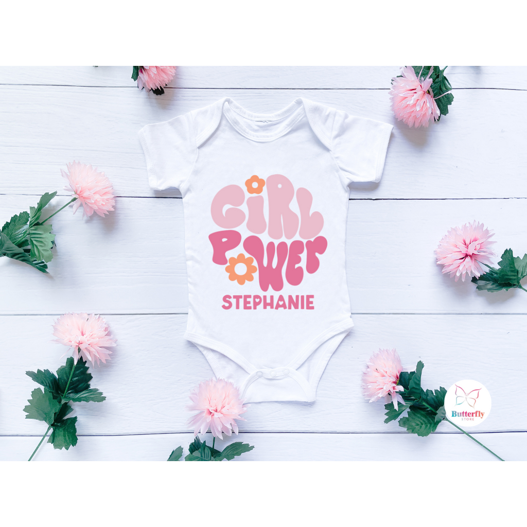 Baby Body Girl Power - Personalizzato Con Nome