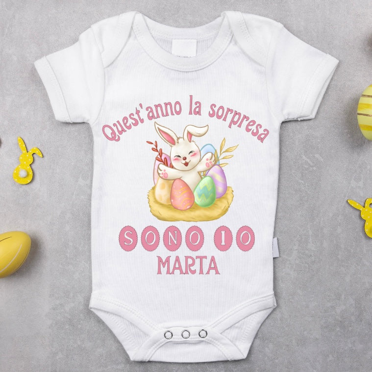 Baby Body Bimba "La Sorpresa Sono Io" Personalizzato