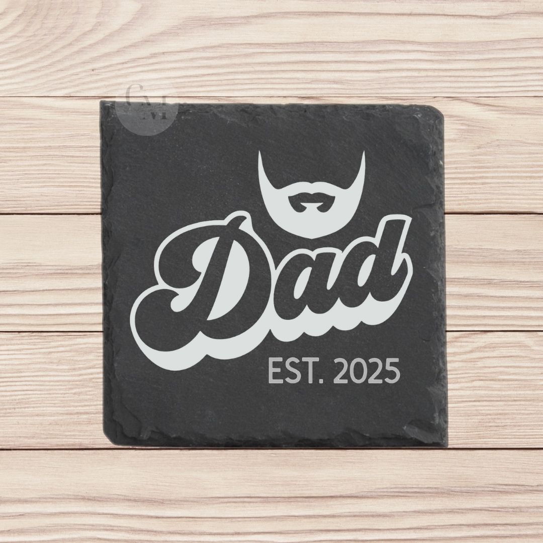 Sottobicchiere in Ardesia Festa del Papà – 6 Design Disponibili