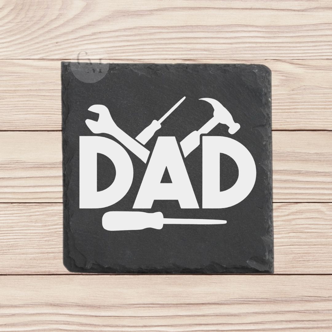 Sottobicchiere in Ardesia Festa del Papà – 6 Design Disponibili
