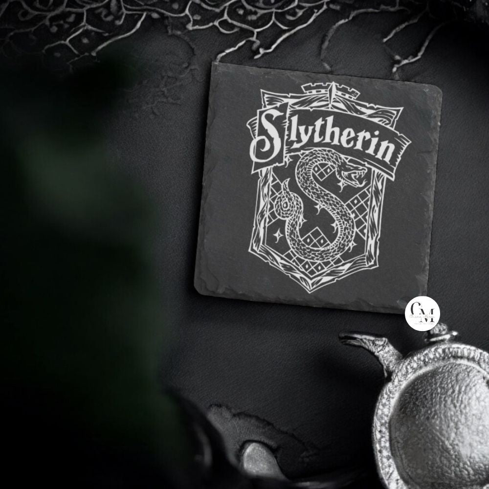 Sottobicchiere Harry Potter in Ardesia Nera Casata Serpeverde