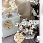 Tag in Legno Personalizzato per Battesimo – Nome e Data – Bomboniera, Chiudi Pacco o Segnaposto