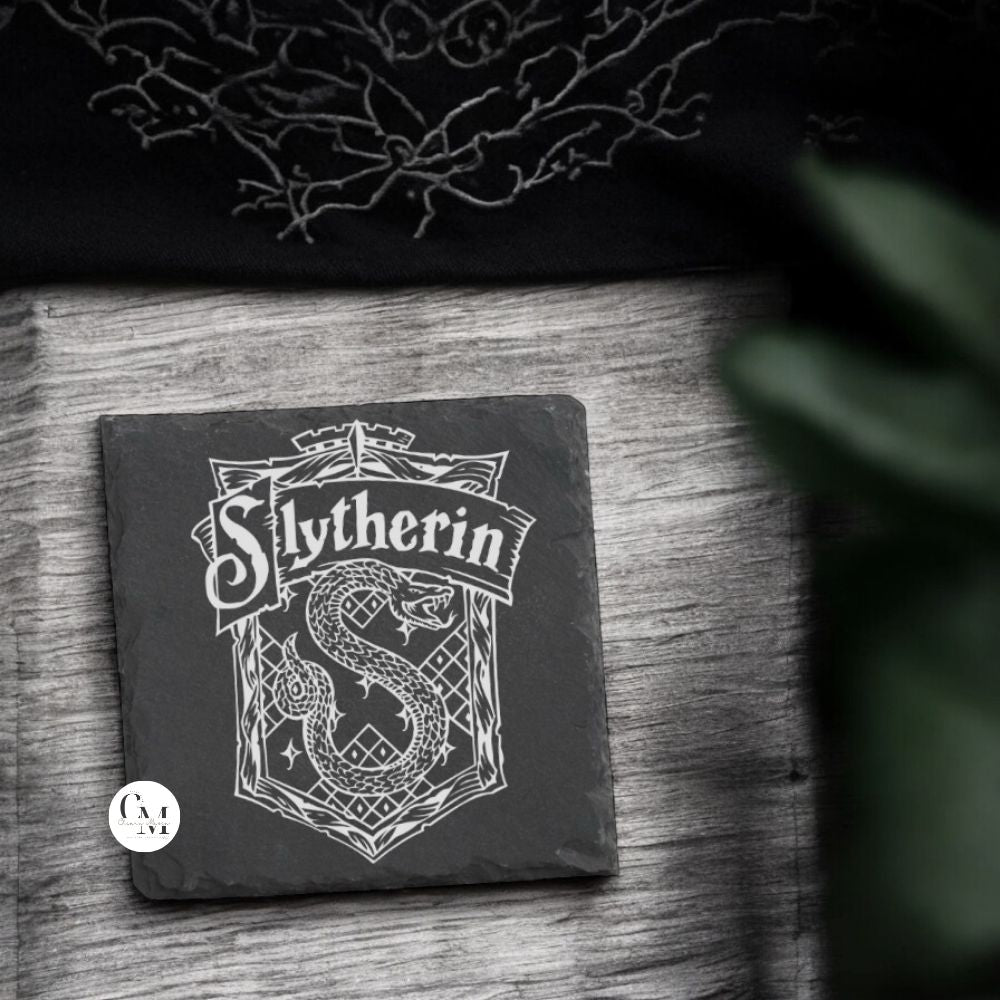 Sottobicchiere Harry Potter in Ardesia Nera Casata Serpeverde