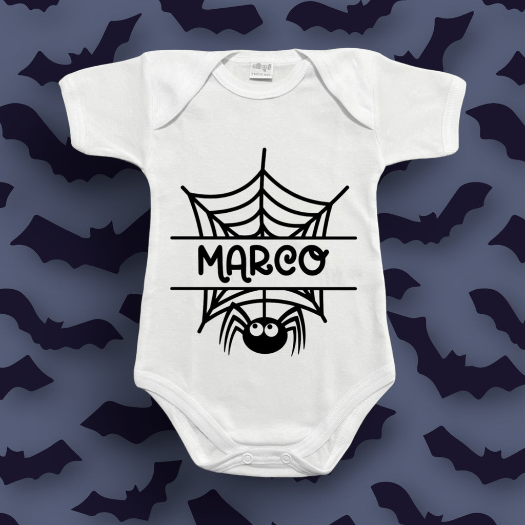 Halloween Body Neonati Ragnatela - Con Nome