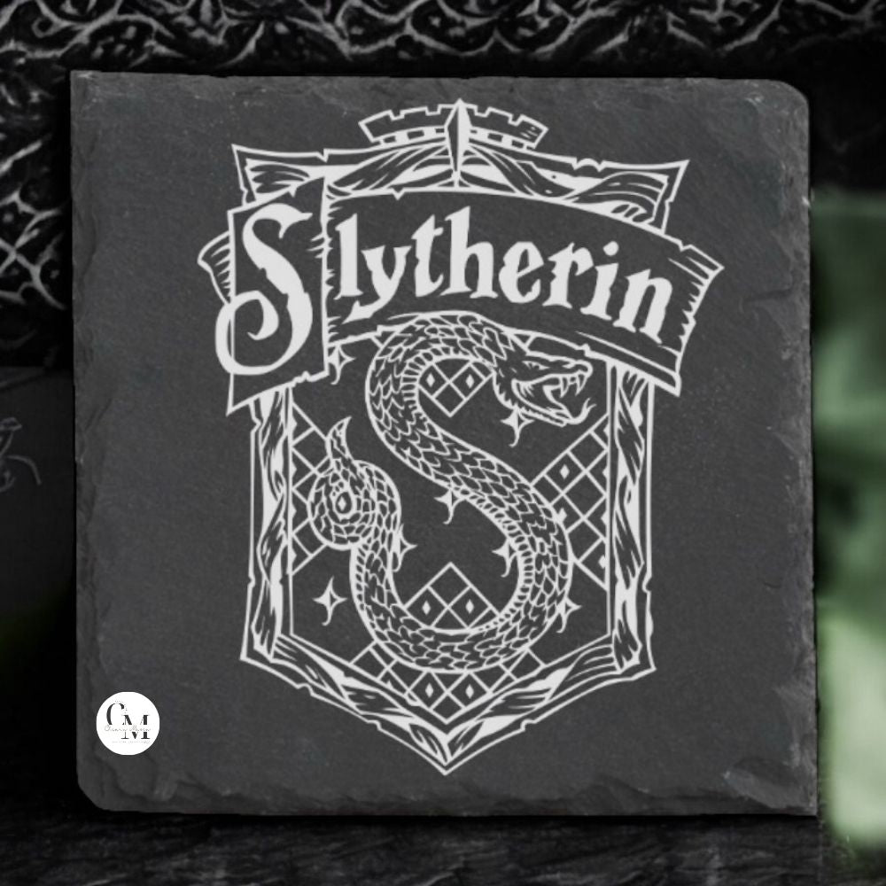 Sottobicchiere Harry Potter in Ardesia Nera Casata Serpeverde