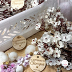 Tag in Legno Personalizzato per Battesimo – Nome e Data – Bomboniera, Chiudi Pacco o Segnaposto