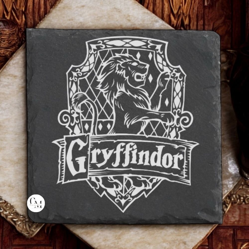 Sottobicchiere Harry Potter in Ardesia Nera Casata Grifondoro