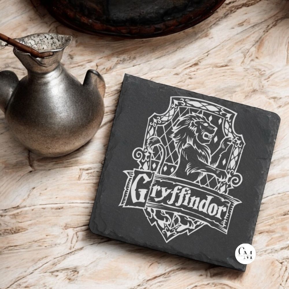 Sottobicchiere Harry Potter in Ardesia Nera Casata Grifondoro